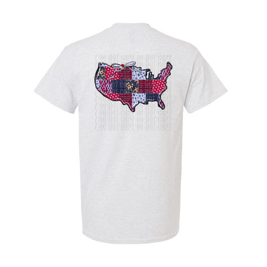 USA Patchwork Front & Back