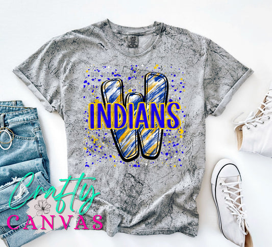 Indians Splatter Tees