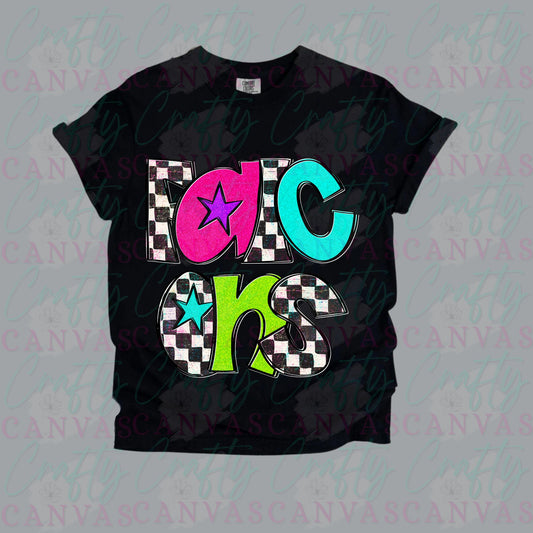 Checkered Neon Mascots