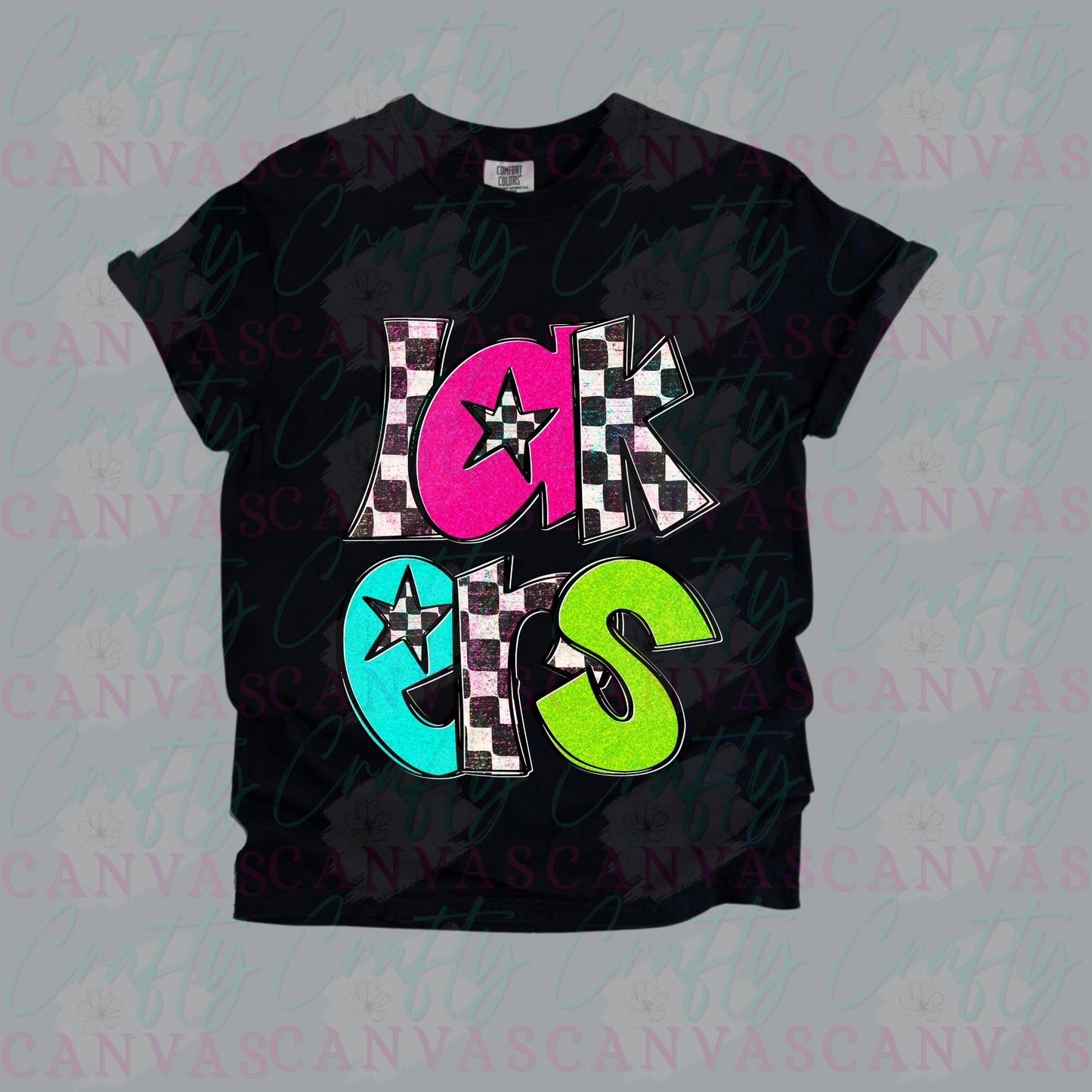 Checkered Neon Mascots