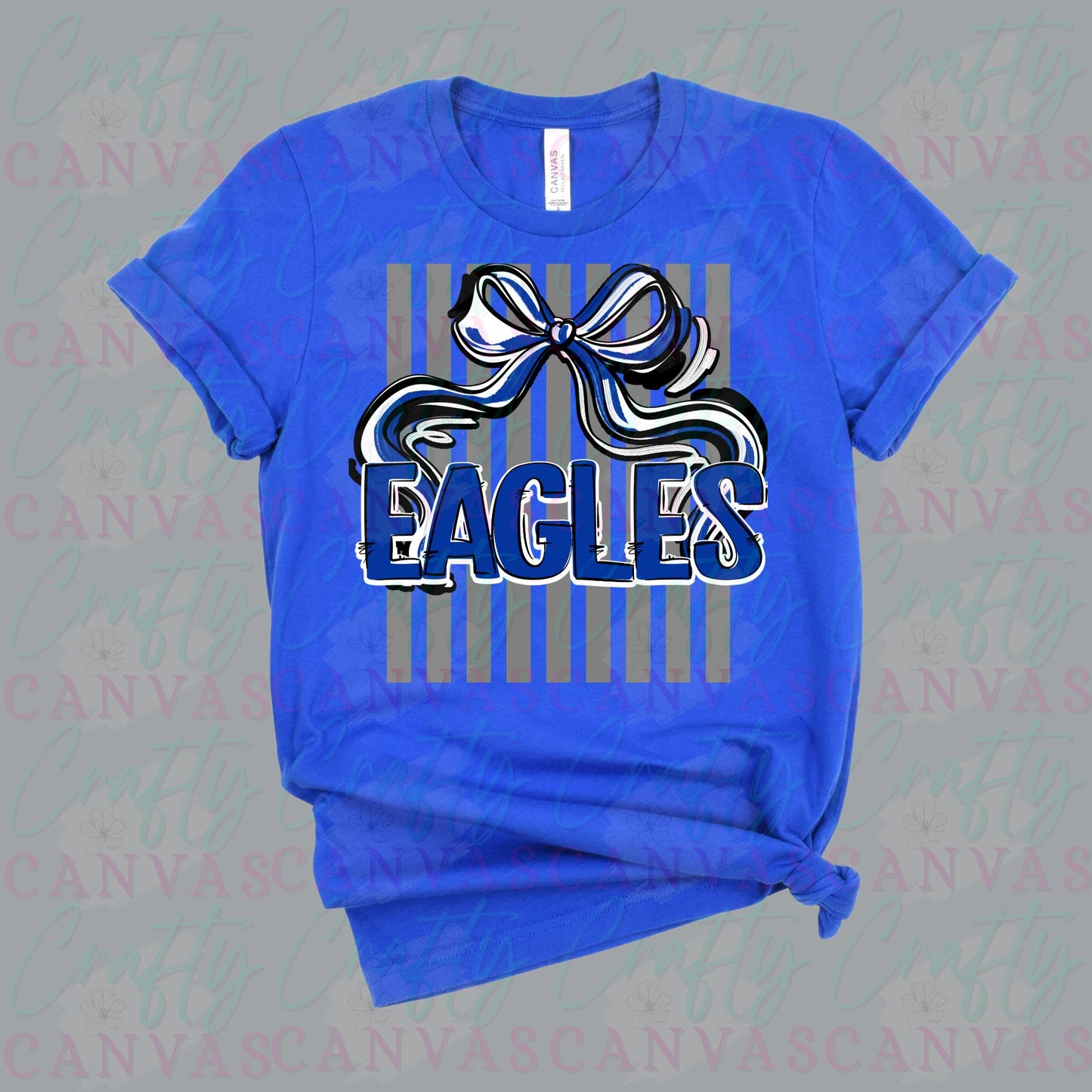 Eagles Bow & Stripe
